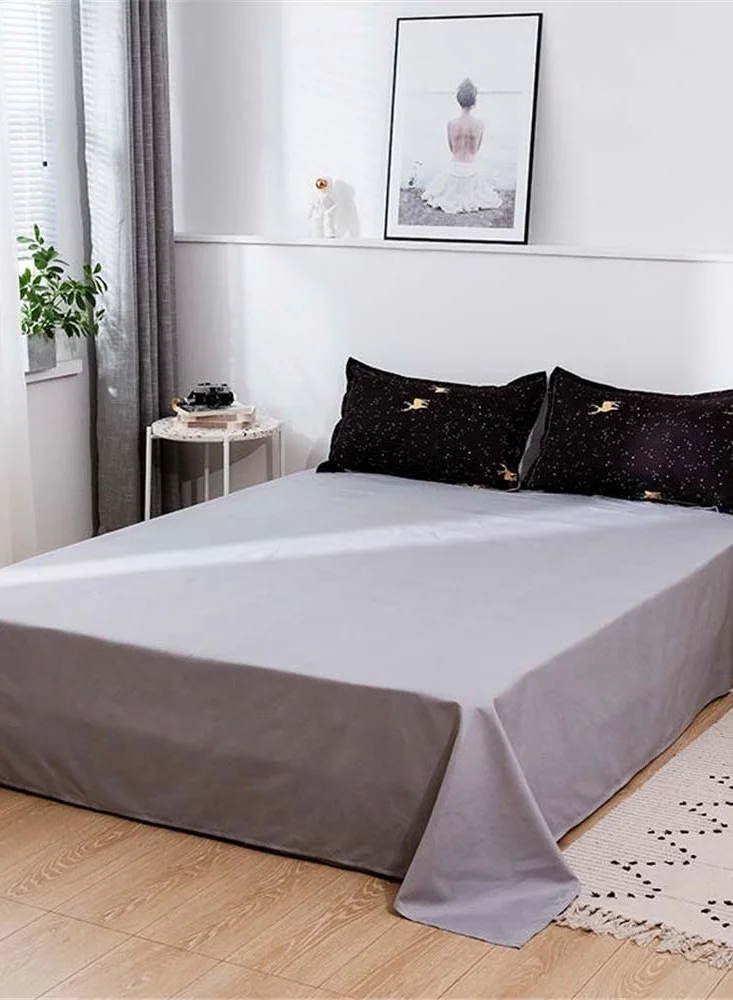 Sharpdo 4 Pieces Bed Sheet Set Luxury Cotton Microfiber Soft Quilt Set With 1 Comforter/quilt Cover, 1 Flat Sheet And 2 Pillowcases Single 2.2m(220*240cm) Bed