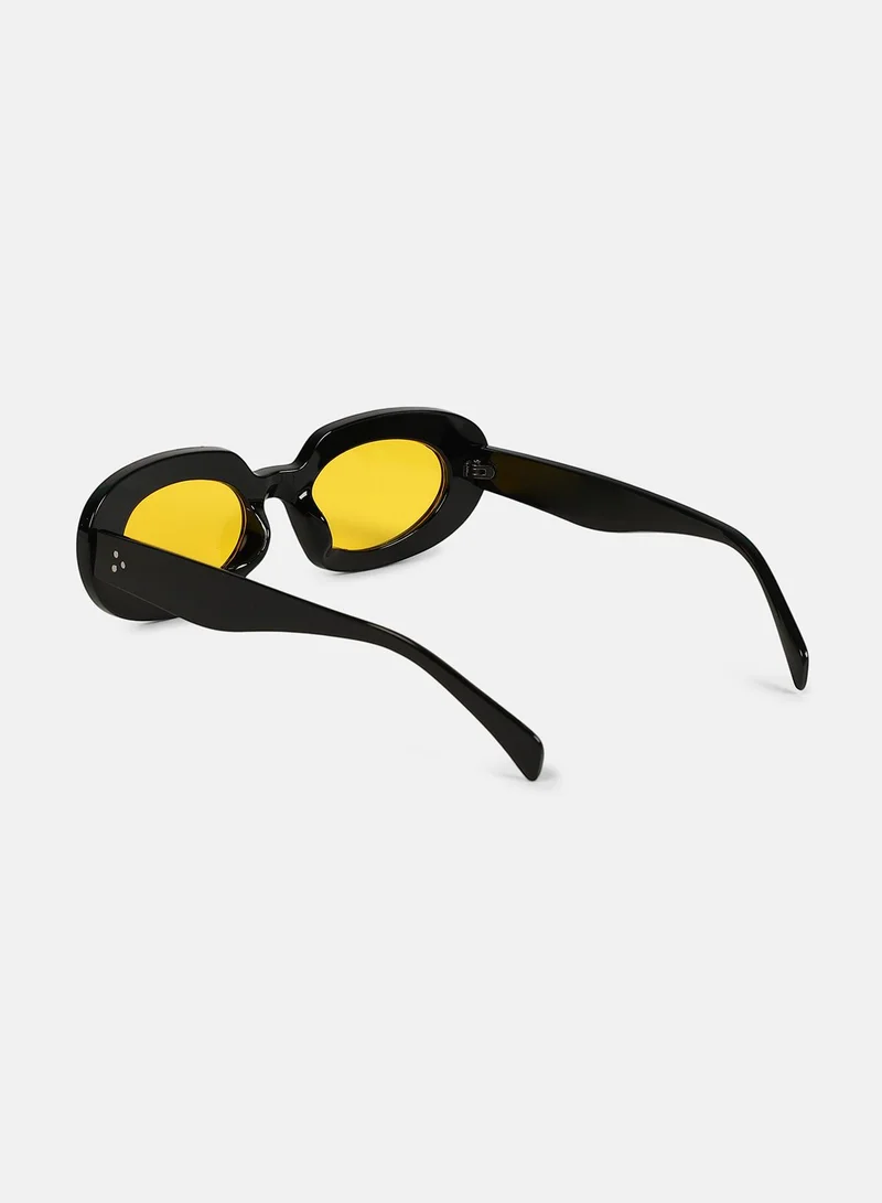 Haute Sauce Polarized Full Rim Oval Sunglasses For Women