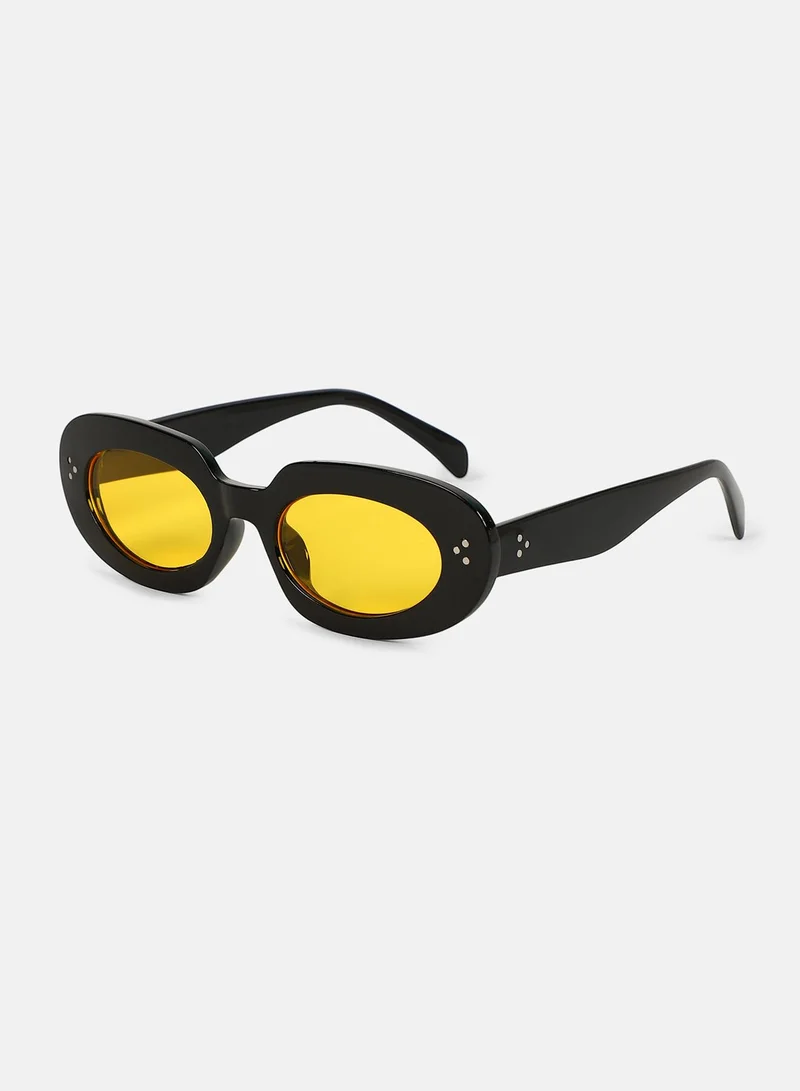 Haute Sauce Polarized Full Rim Oval Sunglasses For Women