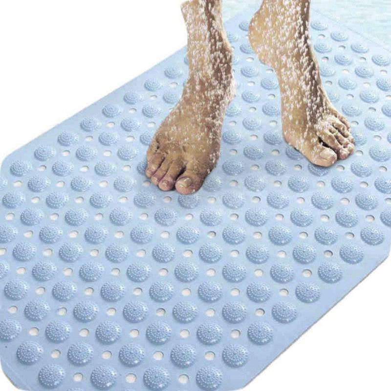 NonSlip Bath Mat for Toilet Kitchen Bathroom Shower with Anti Slip Suction Cups Multicolour 70 x 37 cm 1pcs  - Image 1