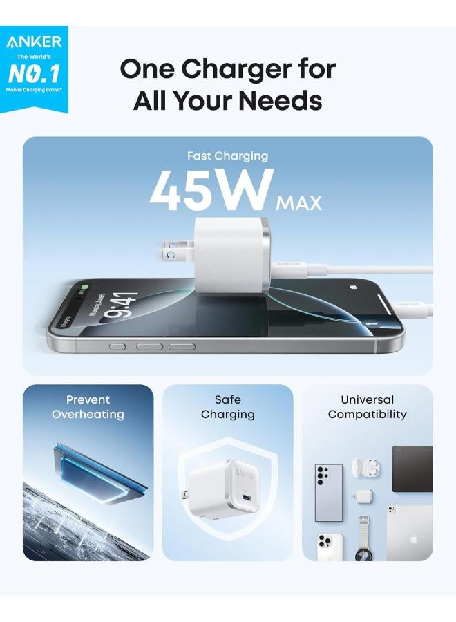 Nano 45W Type C Charger Fast Charging, Compact and Foldable Plug USB C Charger Block for Samsung Galaxy S25 Ultra/S24 Series, iPhone 16 Series, MacBook, Pixel 9, iPad - Image 2