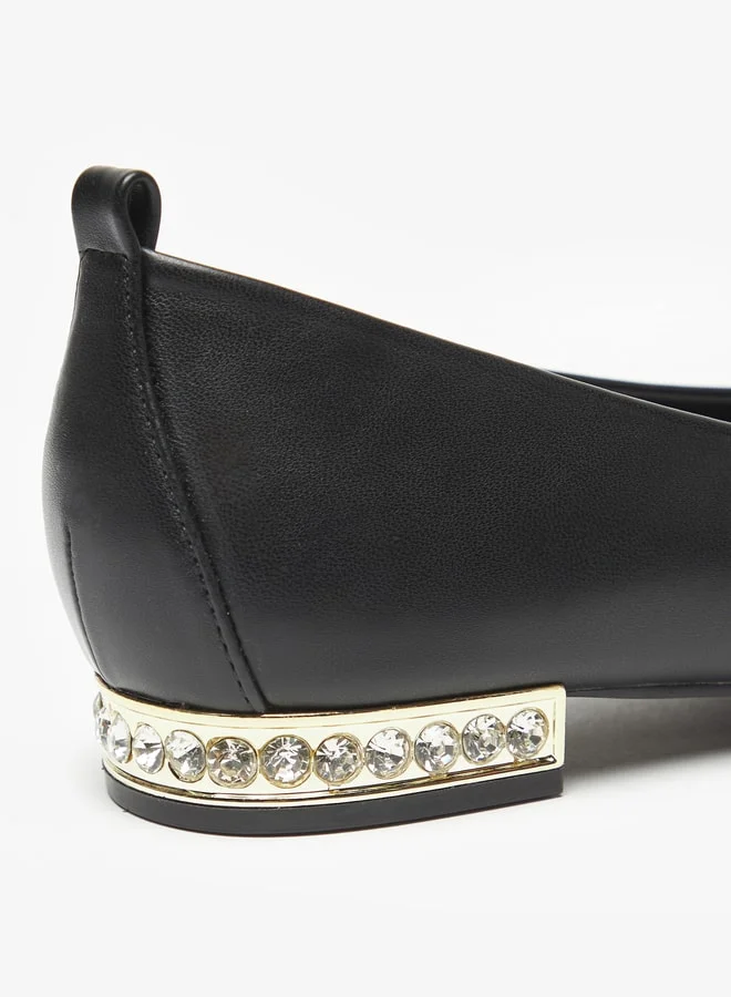 سيليست Women Studded Slip On Square Toe Ballerina Shoes