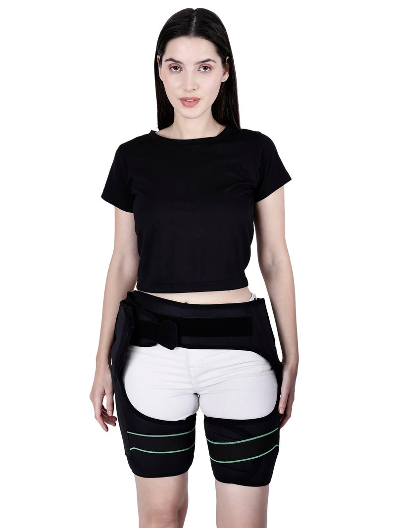 Soulvinee® Groin Support Compression Brace for Hip Flexor Thigh Hamstring Sacroiliac Joint Sciatic NervePain Relief. Binder Harness - Both Hips Protection with Hip Joint Buffer Pads Adjustable Wrap for Men and Women Provides Recovery for Pulled Muscles Free Size Unisex pcs 1 - Image 1