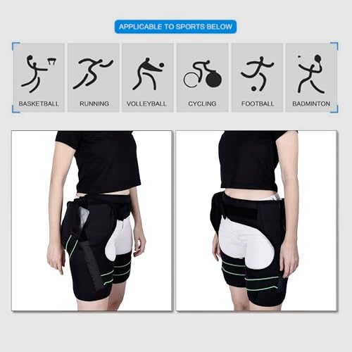 Soulvinee® Groin Support Compression Brace for Hip Flexor Thigh Hamstring Sacroiliac Joint Sciatic NervePain Relief. Binder Harness - Both Hips Protection with Hip Joint Buffer Pads Adjustable Wrap for Men and Women Provides Recovery for Pulled Muscles Free Size Unisex pcs 1 - Image 4