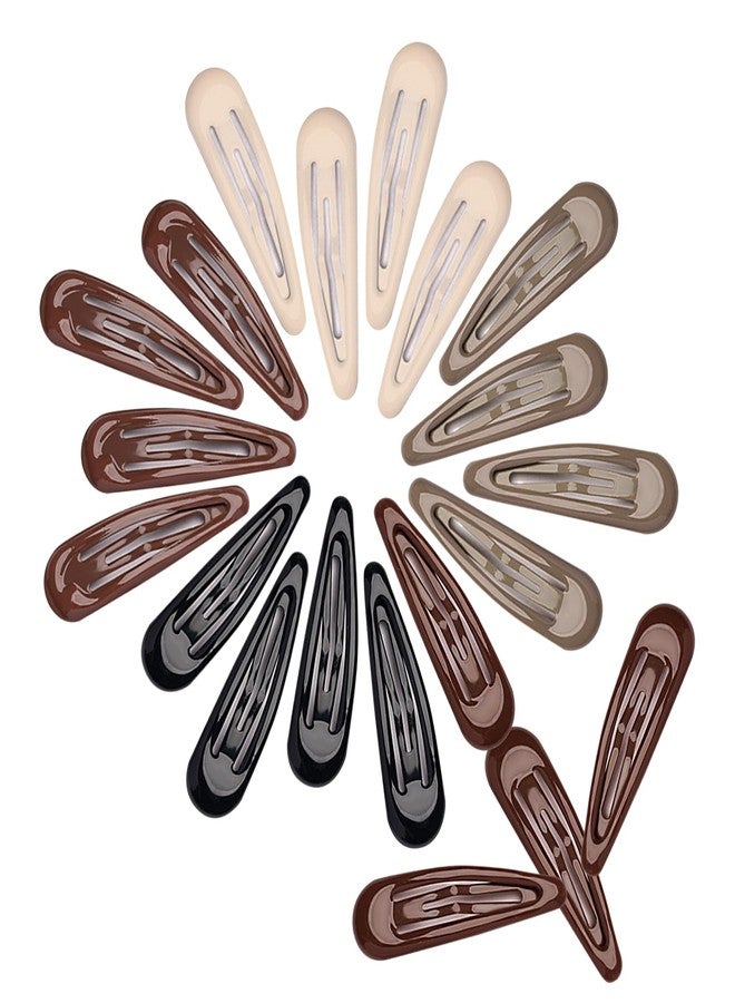 Zoolinn 20 Pieces No-Slip Water Drop Hair Clips – Snap Barrettes for Women, 1.96 Inch, Simple & Elegant Design - Image 1