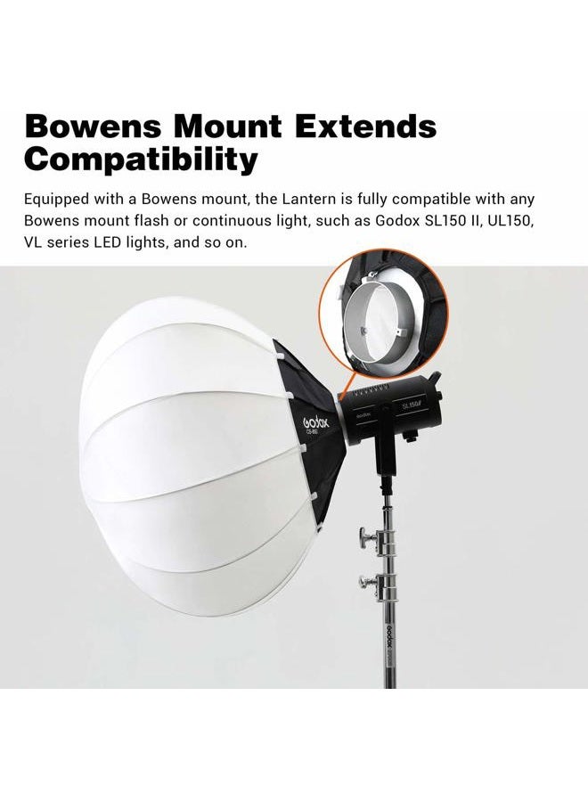 Godox Godox Lantern Softbox Lighting Modifier for Godox SL-60W SL150W II FV150 AD300PRO AD400PRO AD600BM VL150 VL300 (19.6"/50cm) - Image 4