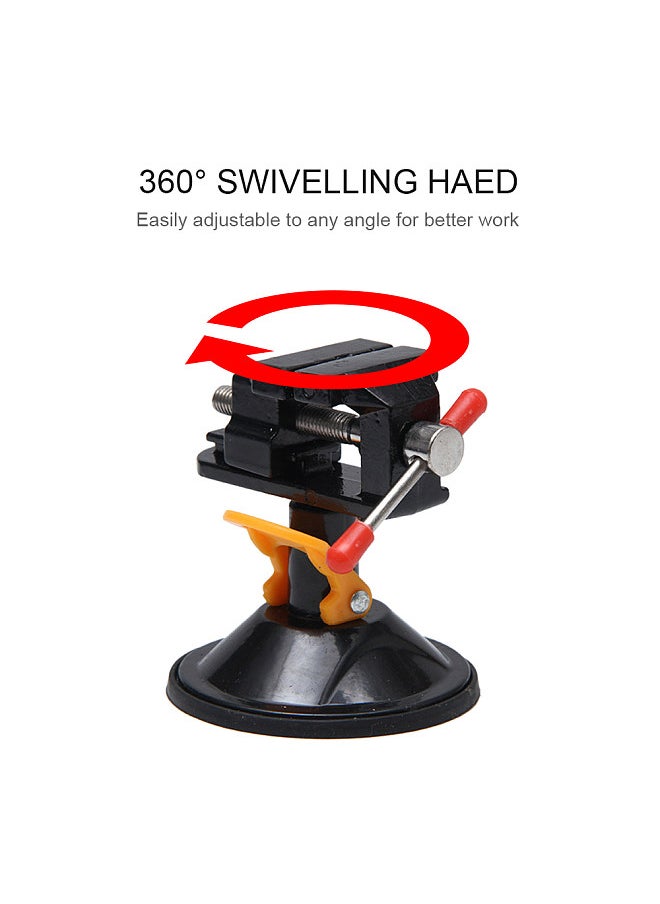 Generic - Mini Suction Vise Clamp Bench Clamp Universal Table Vise Vacuum Base 360 Degrees Swiveling for DIY Sculpture Craft Carving - Image 1