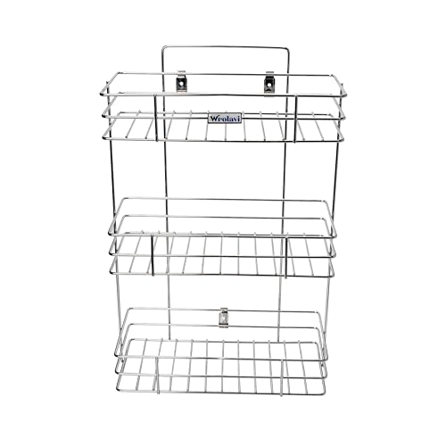 Wrolavi® Stainless Steel Bathroom Rack for Multipurpose Usage Big Size Shelf Holder for Kitchen & Bathroom Accessories (3 Shelf) - Image 3
