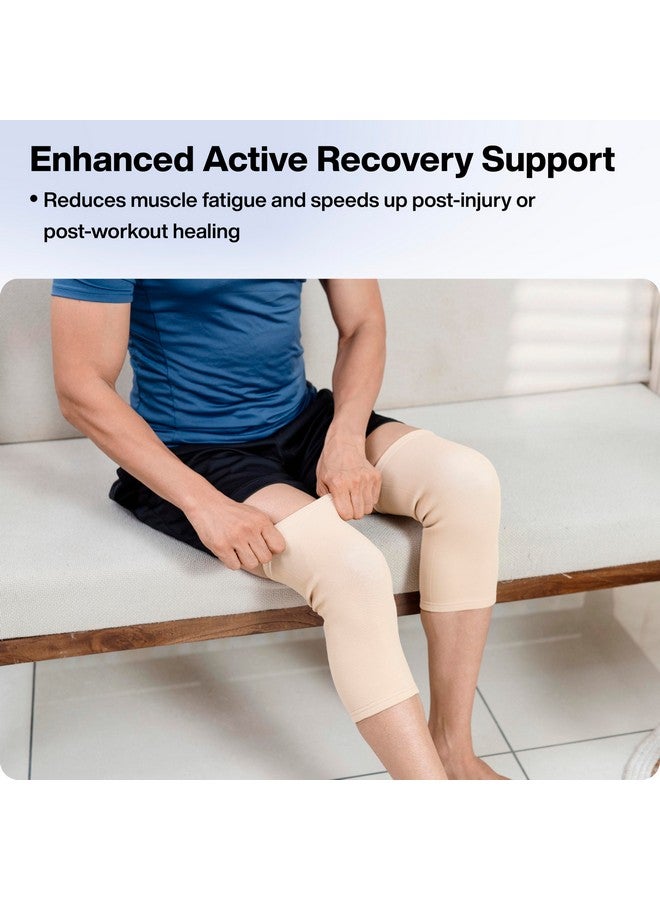 FOVERA Knee Cap for Men & Women, Knee Compression Sleeve for Pain Relief | Support and Pain Relief During Sports, Gym, Running (Size - XL, 1 Pair) - Image 5