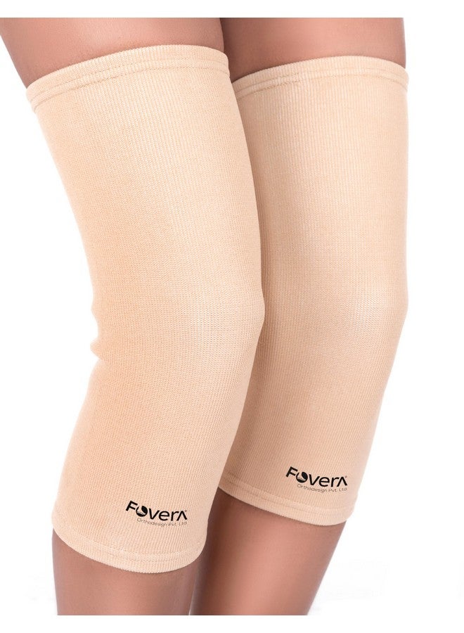 FOVERA Knee Cap for Men & Women, Knee Compression Sleeve for Pain Relief | Support and Pain Relief During Sports, Gym, Running (Size - XL, 1 Pair) - Image 1