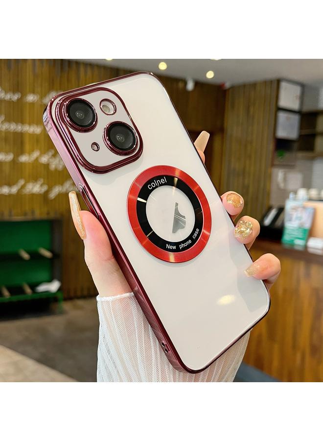 اس-توب جراب لهاتف iPhone 14 Plus، جراب هاتف MagSafe شفاف مطلي بالكهرباء من مادة البولي كربونات - Image 1