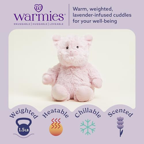 warmies Microwavable & Weighted Stuffed Animals, Pig - Heated Stuffed Animal Plushie for Warmth & Comfort - Cute Soft Plush Toys for Adults & Children (Boys, Girls, Babies & Toddlers) - Image 2