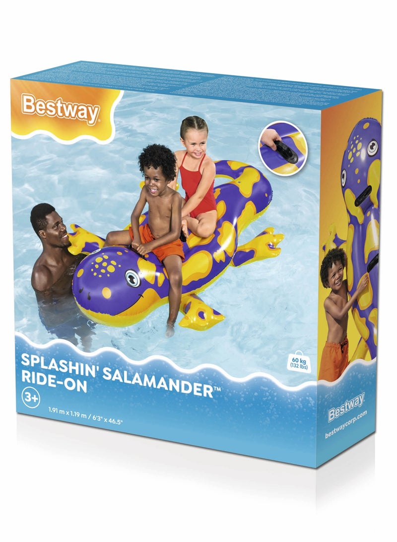 Bestway Rider Splashin' Salamander 191x119cm | Inflatable Ride-on | Pool Float | Summer Water Toy | Pool & Beach Toy - Image 1