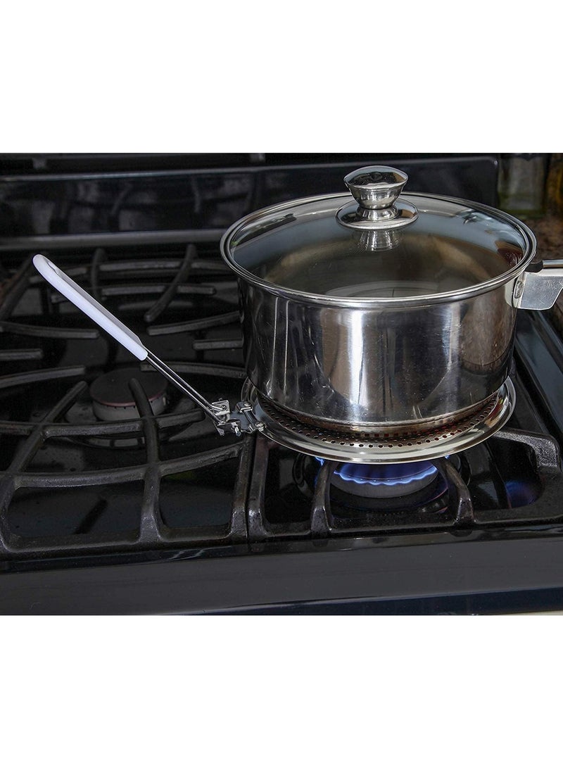 SHAOZHEN 2 Pack Double Thickening Heat Diffuser Reducer Flame Guard Simmer Plate, Stainless Steel for Electric and Gas Stovetops - Image 5
