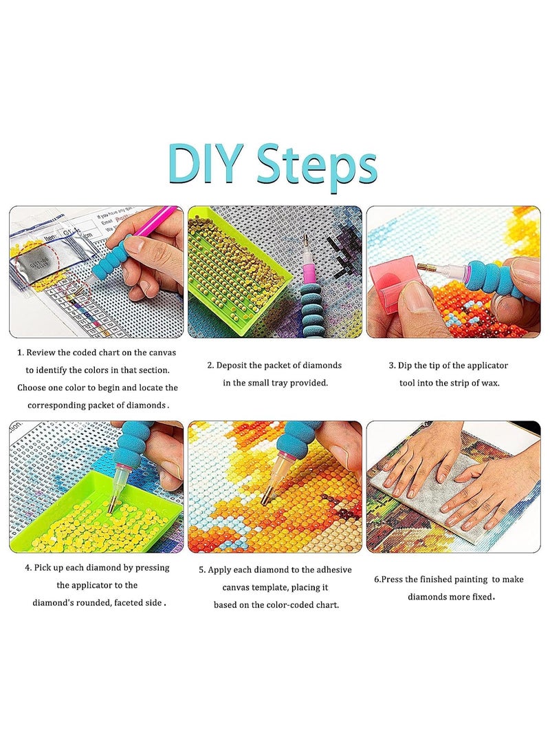 Stitch Diamond Art Painting Kits, Full Drill Diamond Dots Paintings for Beginners, Round 5D Paint with Diamonds Pictures Gem Art Painting Kits DIY Crafts Kits 11.8x11.8inch - Image 5