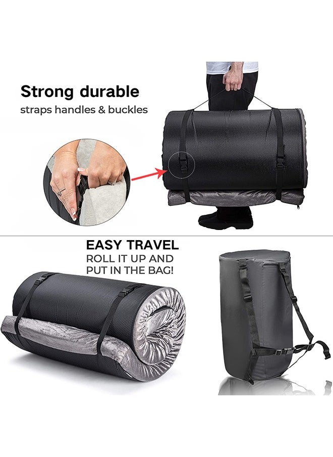 Garlo Memory Foam Camping Mattress 61 * 183 * 7cm Portable Sleeping Pad Floor Guest Bed Lightweight Outdoor Tent Mattress Removable Waterproof Cover Travel Bag  - Image 4