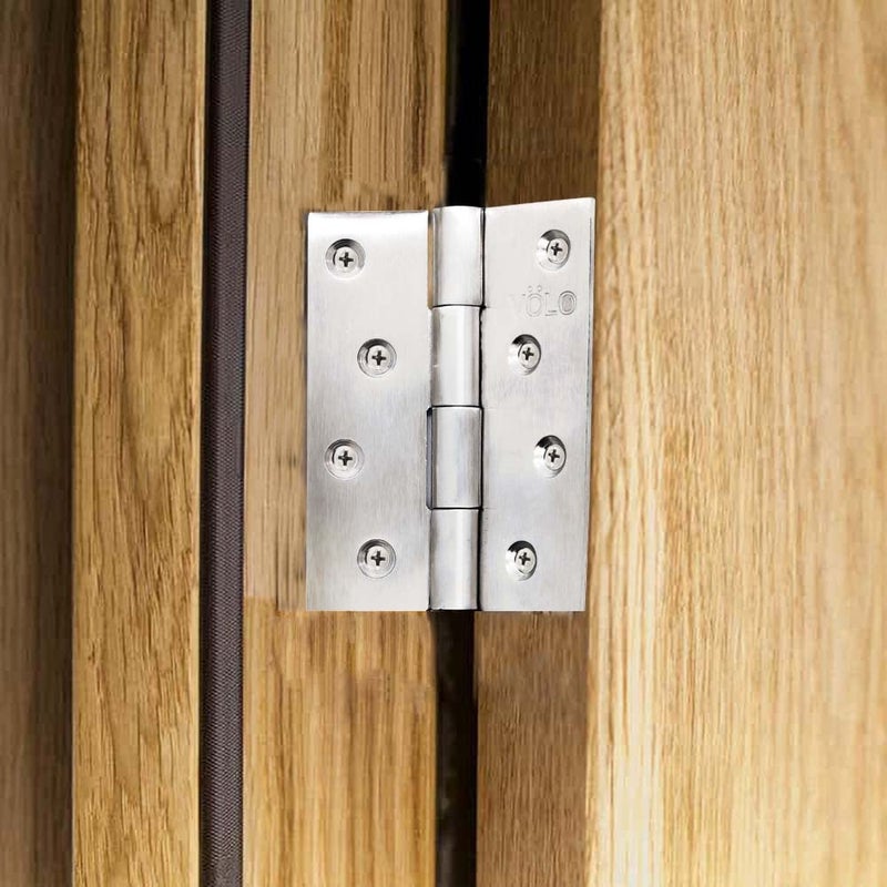 Volo Volo 4 inch x 3 inch x 3 mm Thicknes Extra Heavy Stainless Steel Premium Door Hinges Satin Silver FinishPack of 8Pcs  - Image 3