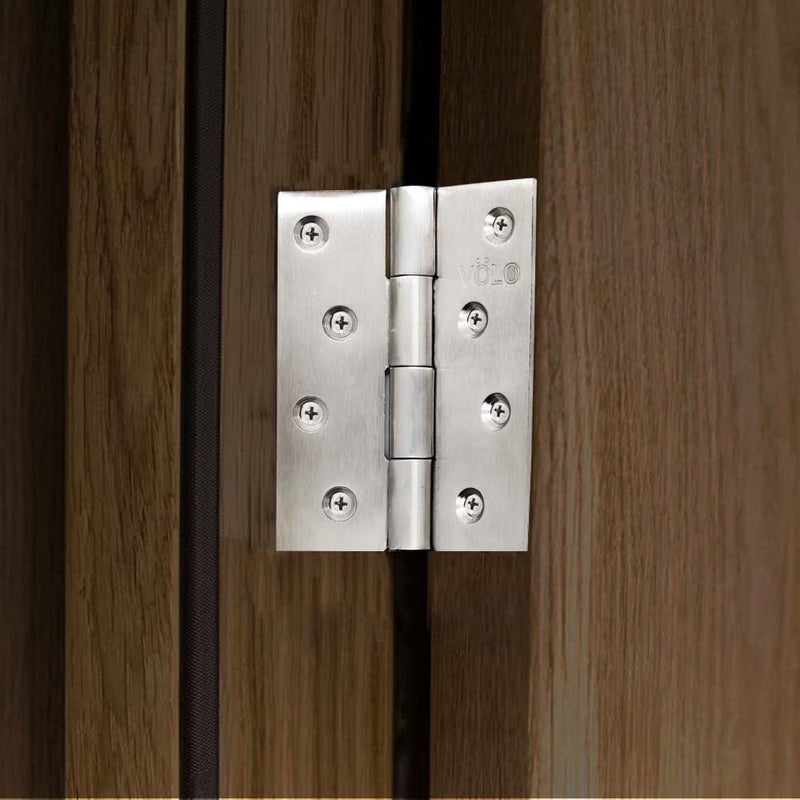 Volo Volo 4 inch x 3 inch x 3 mm Thicknes Extra Heavy Stainless Steel Premium Door Hinges Satin Silver FinishPack of 8Pcs  - Image 4