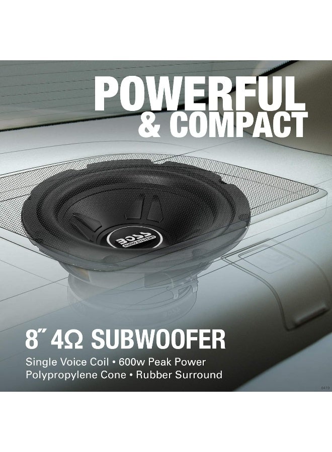 BOSS AUDIO SYSTEMS BOSS Audio Systems CXX8 8 Inch Car Subwoofer - 600 Watts Maximum Power, Single 4 Ohm Voice Coil, Easy Mounting, Sold Individually  - Image 4