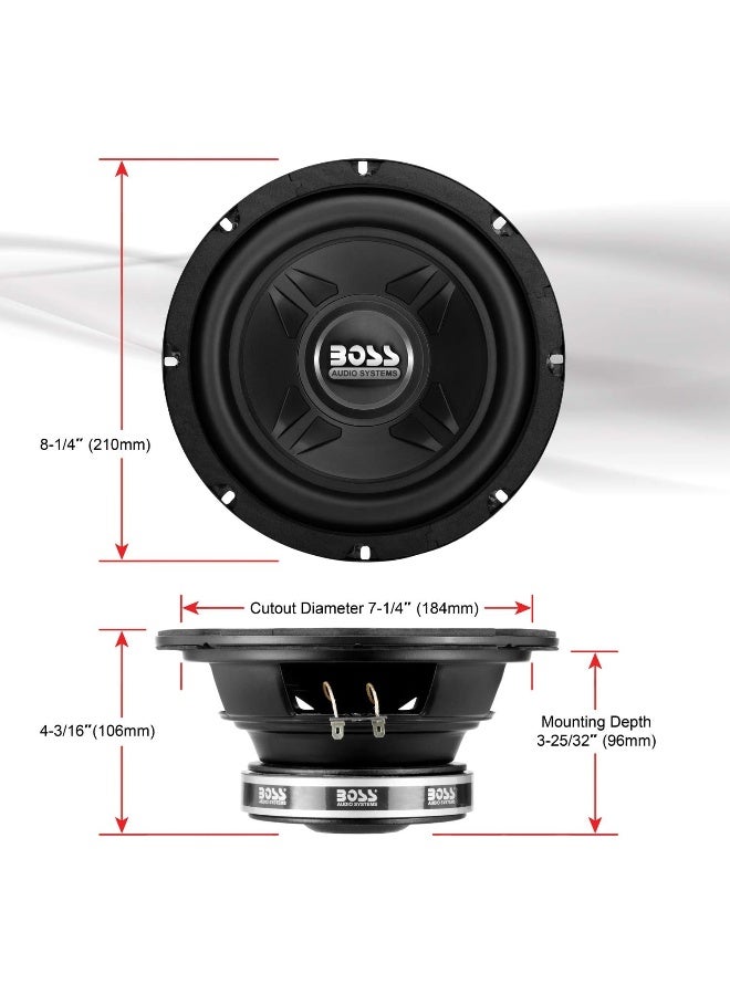 BOSS AUDIO SYSTEMS BOSS Audio Systems CXX8 8 Inch Car Subwoofer - 600 Watts Maximum Power, Single 4 Ohm Voice Coil, Easy Mounting, Sold Individually  - Image 5