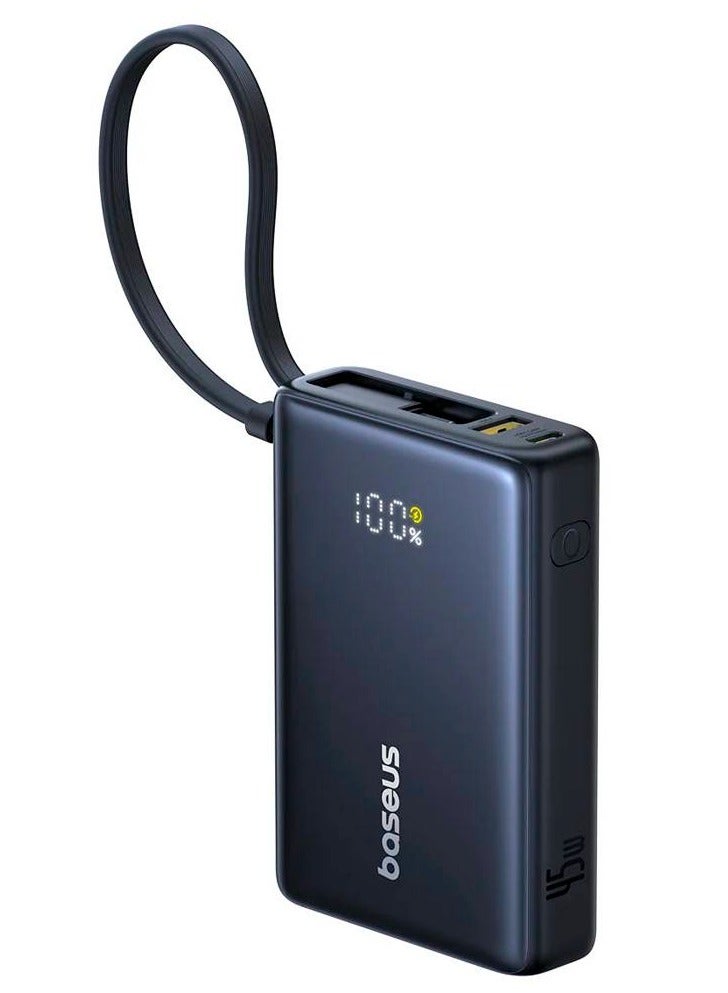 بيسوس بنك طاقة 45 واط مع كابل Type-C مدمج - Image 1