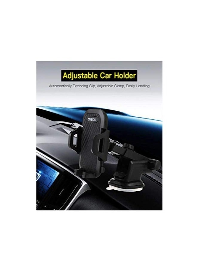 Yesido C23 Universal Car Mobile Holder Adjustable Automatic Clip Stand Dashboard Windshield GPS Car Mount Bracket - Image 3