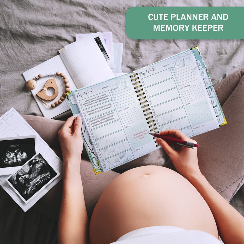 ZICOTO Pregnancy Journal and Memory Book with Stickers and Keepsake Pocket - Lovely Must Have Gift for First Time Moms to Be - The Perfect Planner to Track Your Little Ones Life-Changing Journey - Image 3