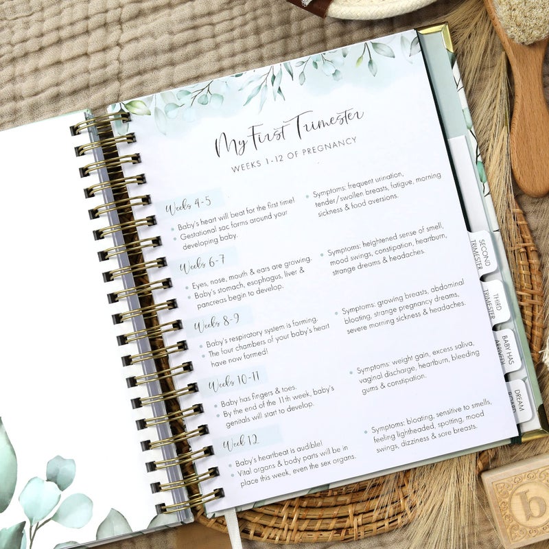 ZICOTO Pregnancy Journal and Memory Book with Stickers and Keepsake Pocket - Lovely Must Have Gift for First Time Moms to Be - The Perfect Planner to Track Your Little Ones Life-Changing Journey - Image 2