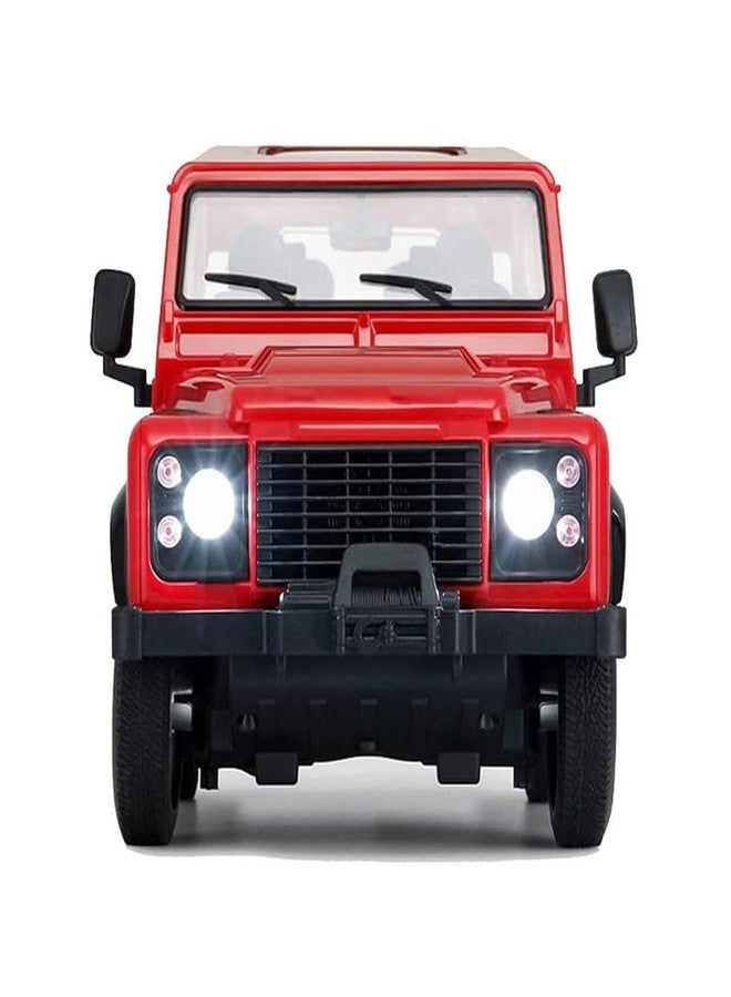 AHBHT Kids Model 1:32 Defender Die Cast Metal Car Pull Back Action Opening Doors with Realistic Engine Sound Lights Toy Car Gift for Boys - Red - Image 1