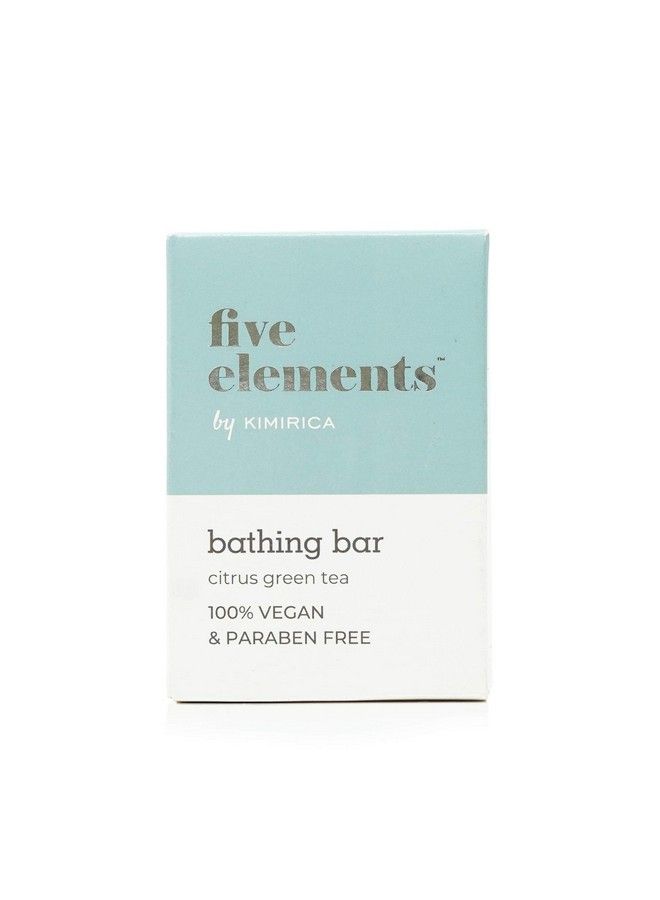 KIMIRICA Five Elements Citrus Green Tea Bathing Soap Bar For Deep Cleansing And Toning Handmade For All Skin Types Men And Women 100% Vegan & Paraben Free (100G) - Image 2