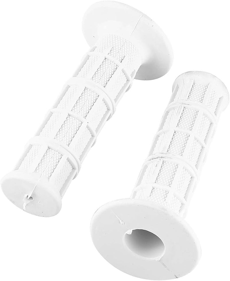 Ejoyous Motorcycle Hand Grips, 22mm 7/8 Universal Vintage Soft Rubber Handle Bar, Motorcycle Accessories Hand Grips for Motocross Scooter Dirt Bike (White) - Image 3