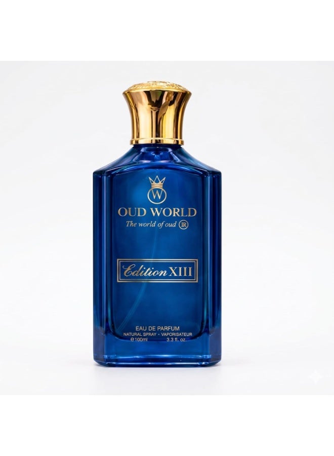 OUD WORLD Editions 13 Cobalt Blue Unisex Eau de Parfum | Fresh Aquatic Aromatic Scent with Sea Water, Mint, Neroli, Jasmine, Musk & Cedar | Long Lasting Fragrance 100ml - Image 1