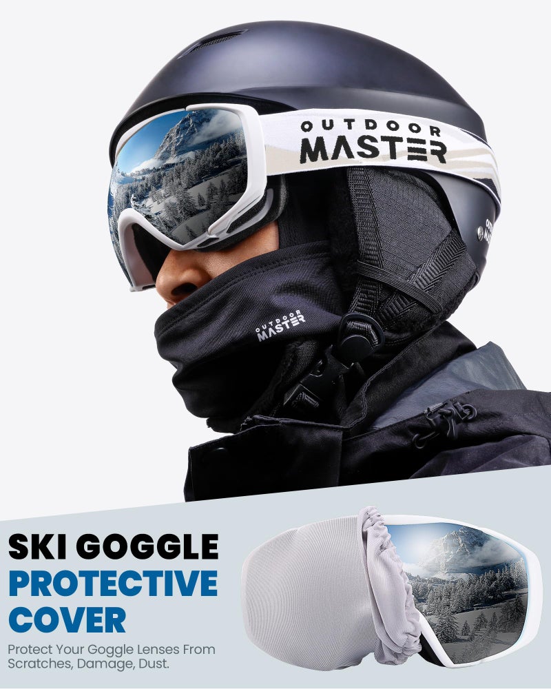 OutdoorMaster Ski Goggles with Cover Snowboard Snow Goggles OTG Anti-Fog for Youth Teenager, A02 Vlt 9.5% - Image 5