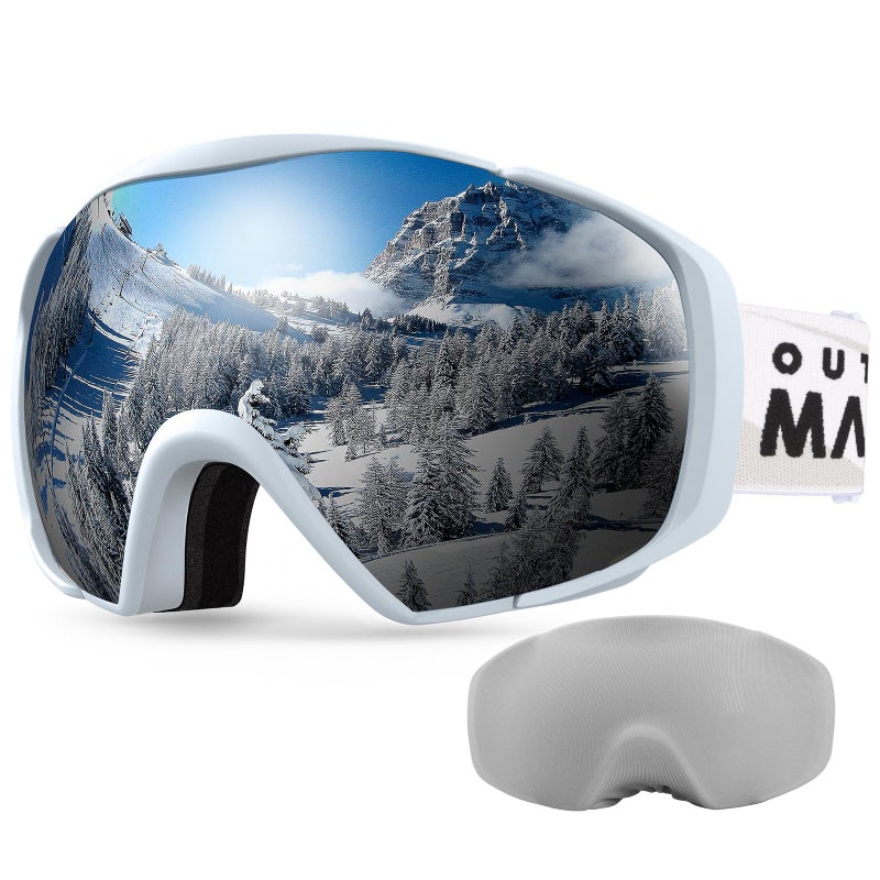 OutdoorMaster Ski Goggles with Cover Snowboard Snow Goggles OTG Anti-Fog for Youth Teenager, A02 Vlt 9.5% - Image 1