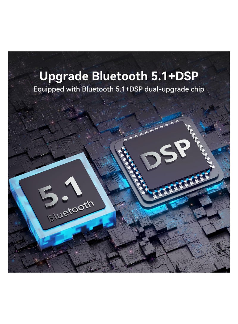 جهاز استقبال بلوتوث 5.1 لنظام الصوت المنزلي، 4 في 1 (مع جهاز تحكم عن بُعد) لتلفاز النظام الصوتي المنزلي، محول صوت لاسلكي عالي الجودة مع اتصال 3.5 ملم AUX، RCA، وميكروفون 6.5 ملم، راديو FM، محول صوت NFC مع زمن تأخير منخفض - Image 2