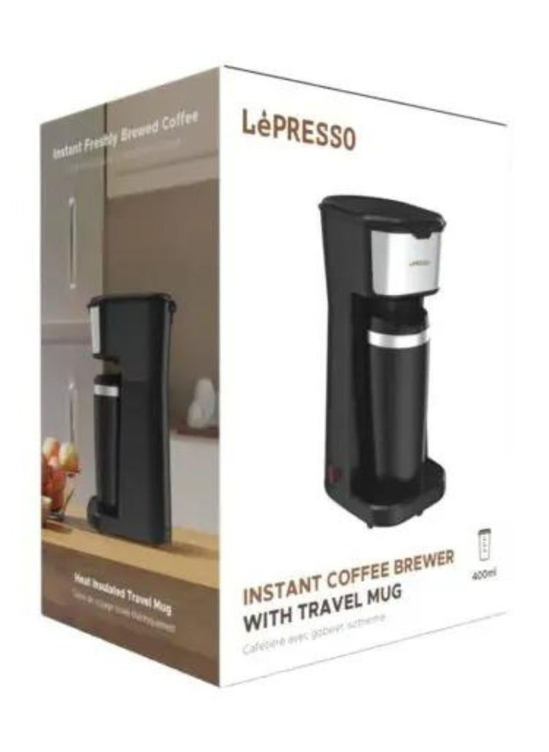 LePRESSO Coffee Maker with Travelling Mug 450W - Black  - Image 4