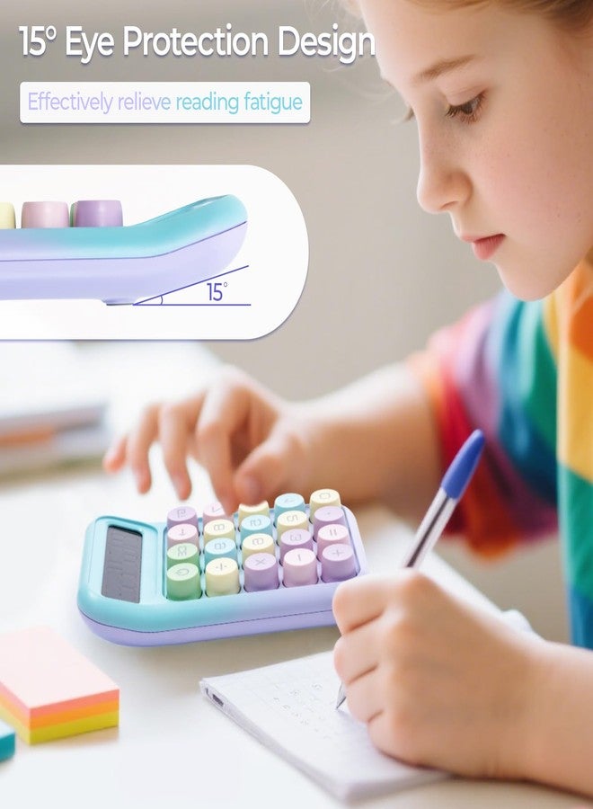 ام اند جي آلة حاسبة ميكانيكية من إم آند جي، شاشة LCD كبيرة بعشرة أرقام وأزرار كبيرة، آلة حاسبة مكتبية صغيرة وبسيطة للمعلمين والطلاب والمكاتب - Image 4