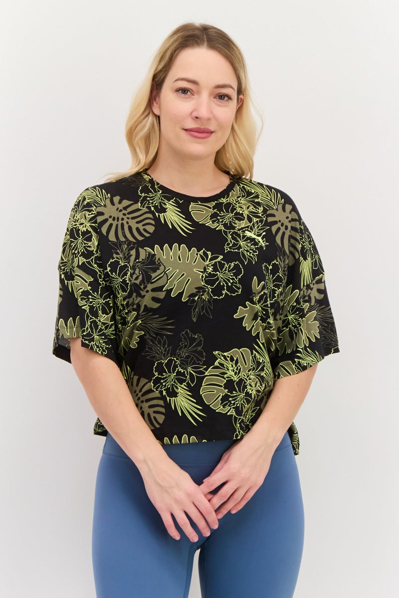 PUMA Women Sportswear Fit Short Sleeve Outdoor Top, Black Combo - Image 1