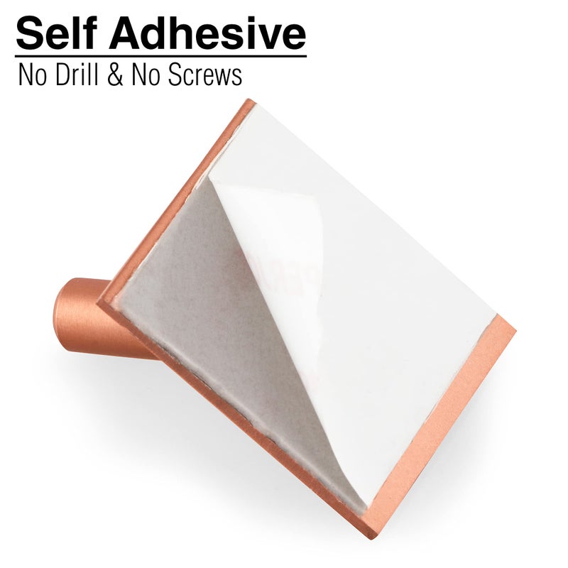 DOCOSS خطاطيف دوكوس من الفولاذ المقاوم للصدأ باللون الوردي الذهبي ذاتية اللصق للاستخدام الثقيل لتعليق المناشف وملابس الحائط، حزمة من 4 - Image 3