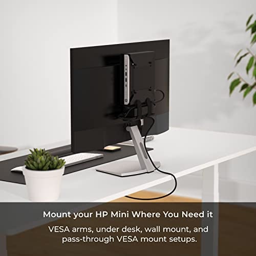 HumanCentric حامل HumanCentric VESA متوافق مع HP Desktop Mini و HP ProDesk Mini و HP EliteDesk Mini، يحل محل غلاف VESA المزدوج لأجهزة الكمبيوتر المكتبية الصغيرة v3، يمكن تركيبه على ذراع أو تحت المكتب أو على الحائط، 75x75mm، 100x100mm - Image 2