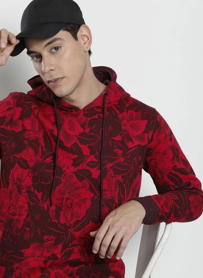 The Indian Garage Co Men Regular Fit Tropical Round Neck Full Sleeves Sweatshirt