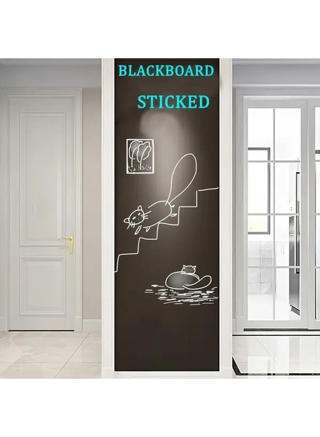 60 × 300 سم سبورة سوداء ذاتية اللصق لوح أبيض للحائط ظهر لاصق لا حاجة لأدوات - Image 4