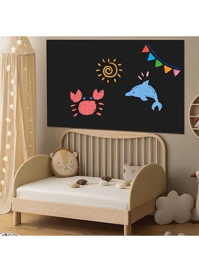 60 × 300 سم سبورة سوداء ذاتية اللصق لوح أبيض للحائط ظهر لاصق لا حاجة لأدوات - Image 1