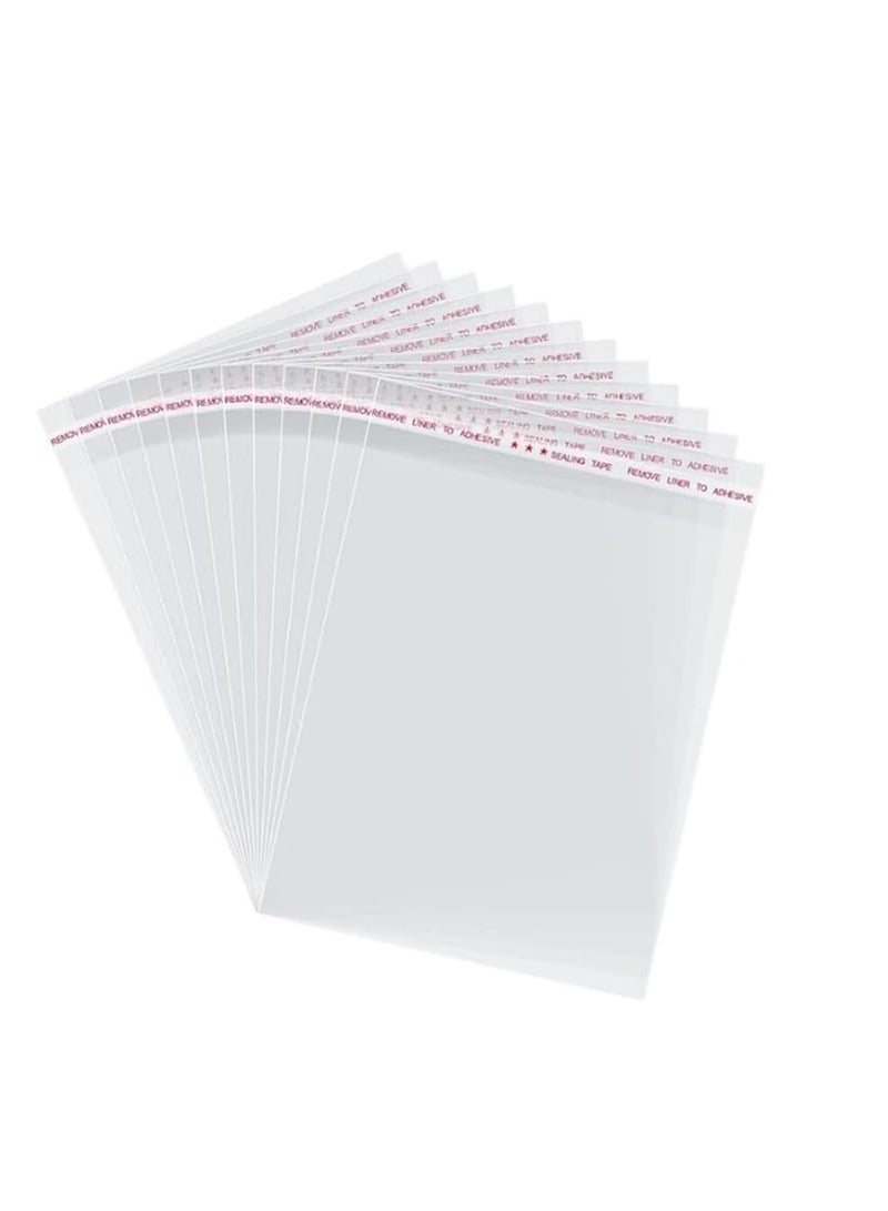 Terabyte Clear Resealable Plastic Bags Self Adhesive Sealing OPP Cello for Bakery Cookies Candy Treats Decorative Wrappers, 100pcs Size 6x9 Inches - Image 2