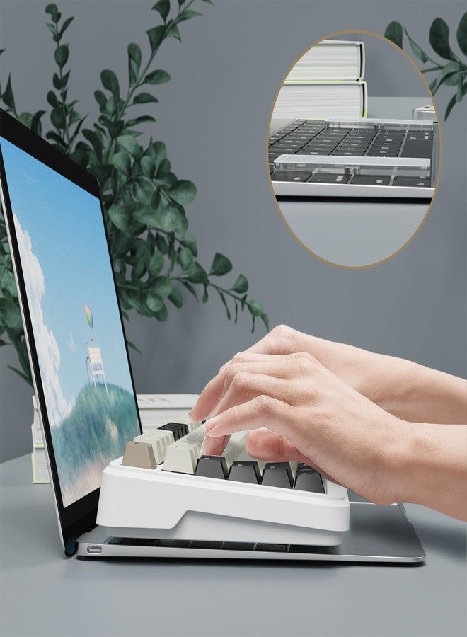 MAMBASNAKE x Attack Shark 2pcs Keyboard Riser for Ergonomic Typing/Reading,Laptop Mount for Desk,Portable Laptop Stand,Magnetic Storage,External Keyboard Stands for MacBook Pro/Air,Lenovo,Dell,HP - Image 4