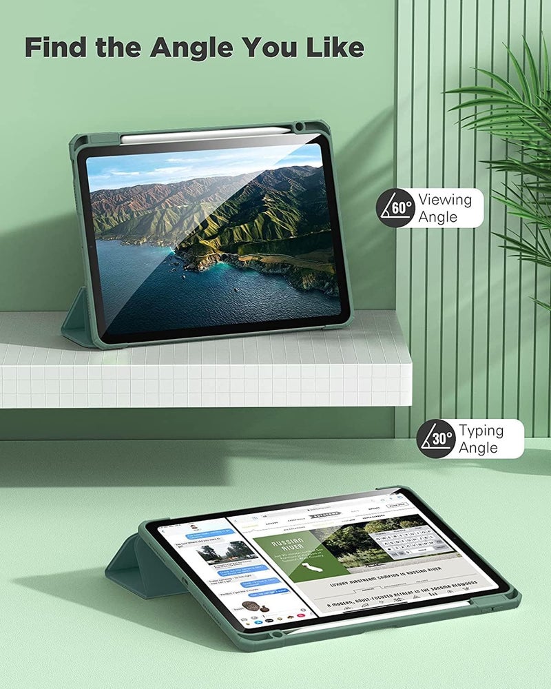 ProElite for Xiaomi Mi Pad 6 case Cover, Transaprent Flip Case for Xiaomi Mi Pad 6 11 inch with Pen Holder (Supports Auto Sleep Wake Function), Dark Green - Image 4