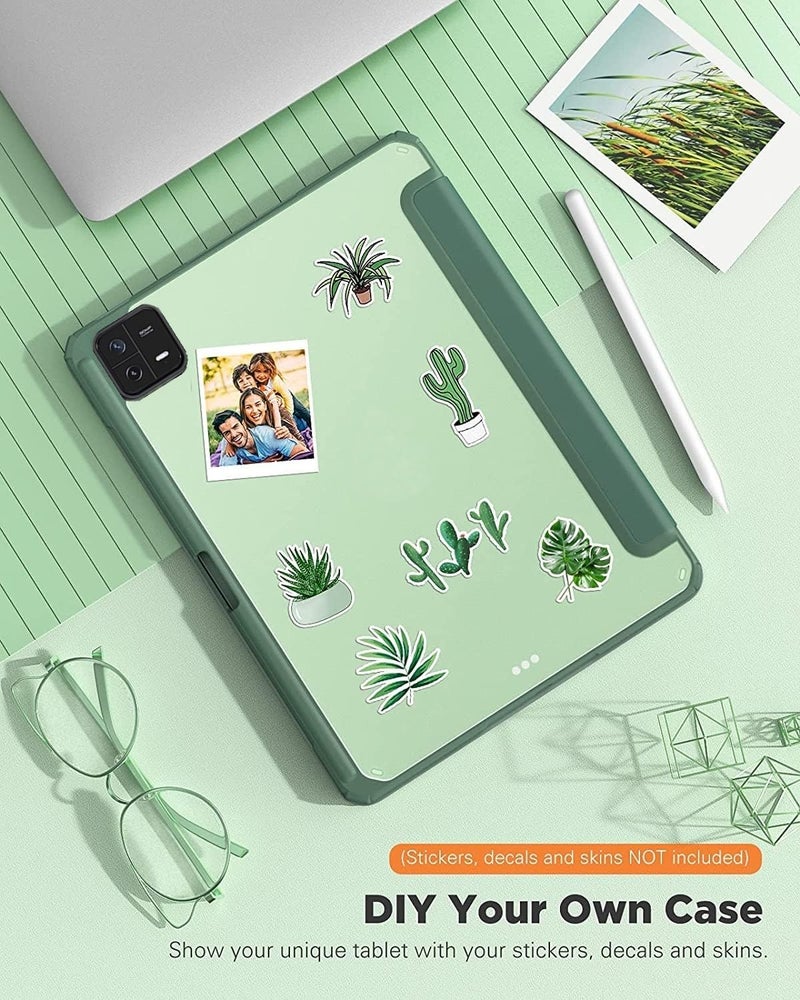 ProElite for Xiaomi Mi Pad 6 case Cover, Transaprent Flip Case for Xiaomi Mi Pad 6 11 inch with Pen Holder (Supports Auto Sleep Wake Function), Dark Green - Image 5