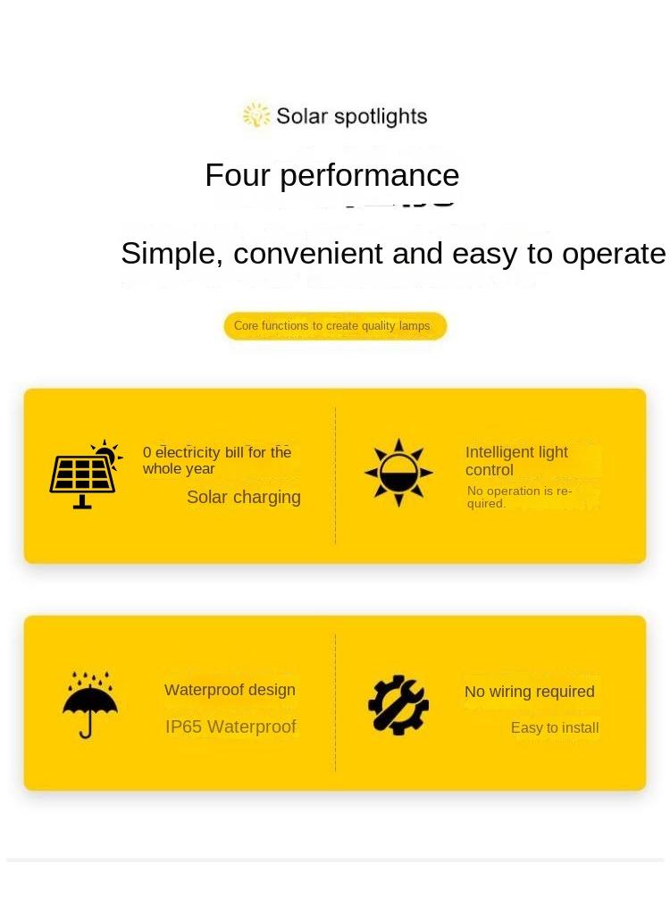 طقم مصابيح LED للحديقة بالطاقة الشمسية للأماكن الخارجية مكون من قطعتين (7LED) - Image 3