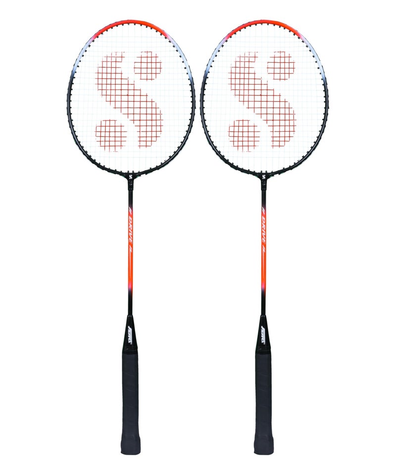 Silvers Silver's Alloy Steel Drive Badminton Kit (2 Racquets with Full Cover)(Red/Black) - Image 2