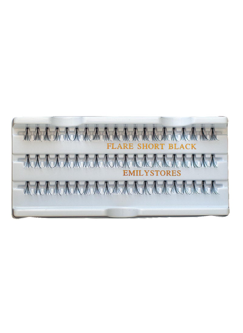 EMILYSTORES - EMILYSTORES 12 Packs Eyelashes Natural Individual Lashes Plant Flare Short Eyelash 10mm Black For Eye Lash Extensions Lashes-Knotted(10MM,Short Lashes) - Image 1